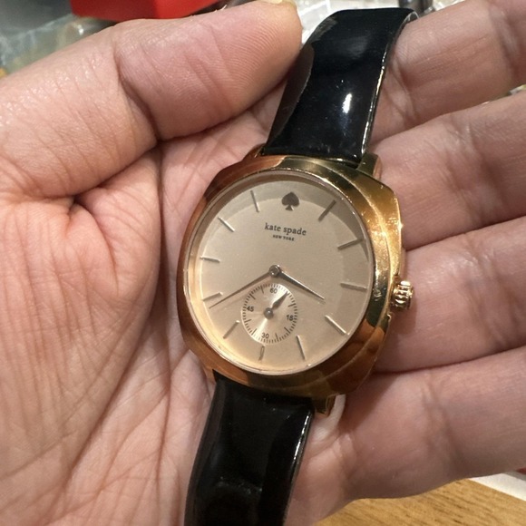 Works Kate Spade Live Colorfully Gold Tone Ladies Watch New Battery 38mm Fit 7.5 main image 13
